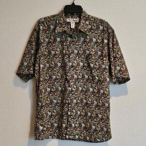 TORI RICHARD Men's Short Sleeve Cotton Jungle Print - Medium
